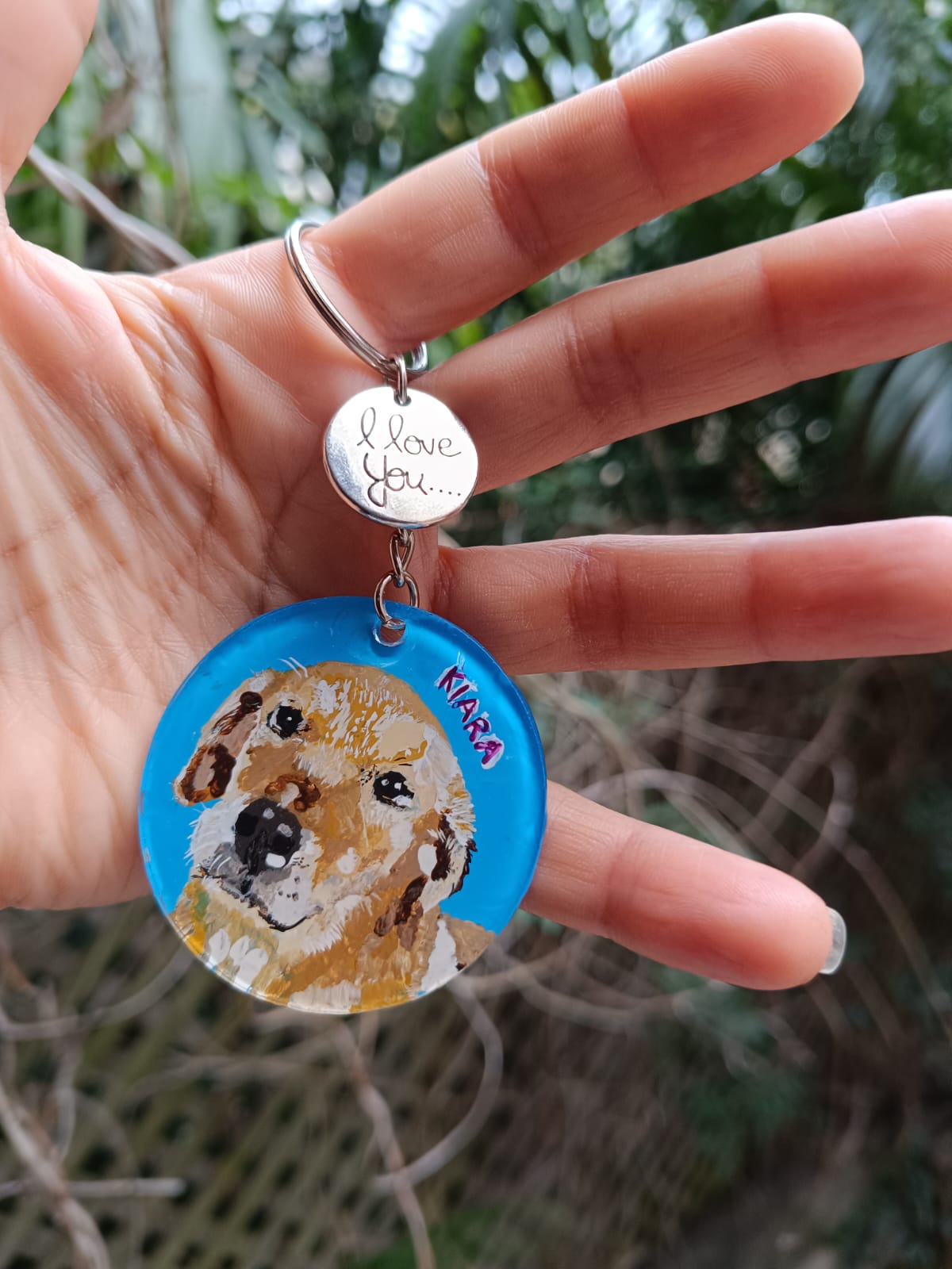 Kiara's Keychain - Custom Hand-Painted Pet Portrait