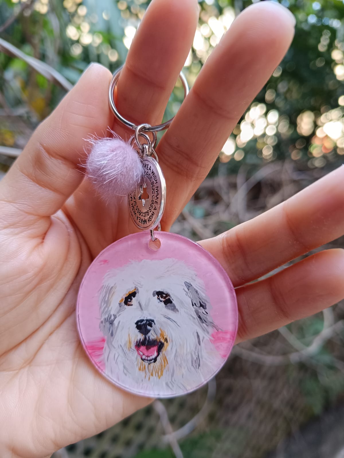 Kiara's Keychain - Custom Hand-Painted Pet Portrait